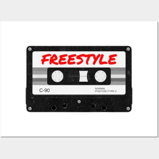 Retro 80s Music Freestyle Mixtape Red Posters and Art